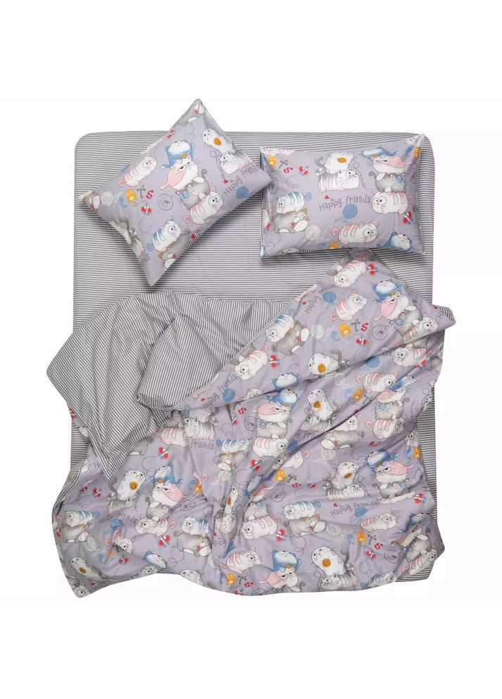 Комплект постільної білизни Gloria Веселі котики Grey (ART2022FC) Ardesto (322913095)