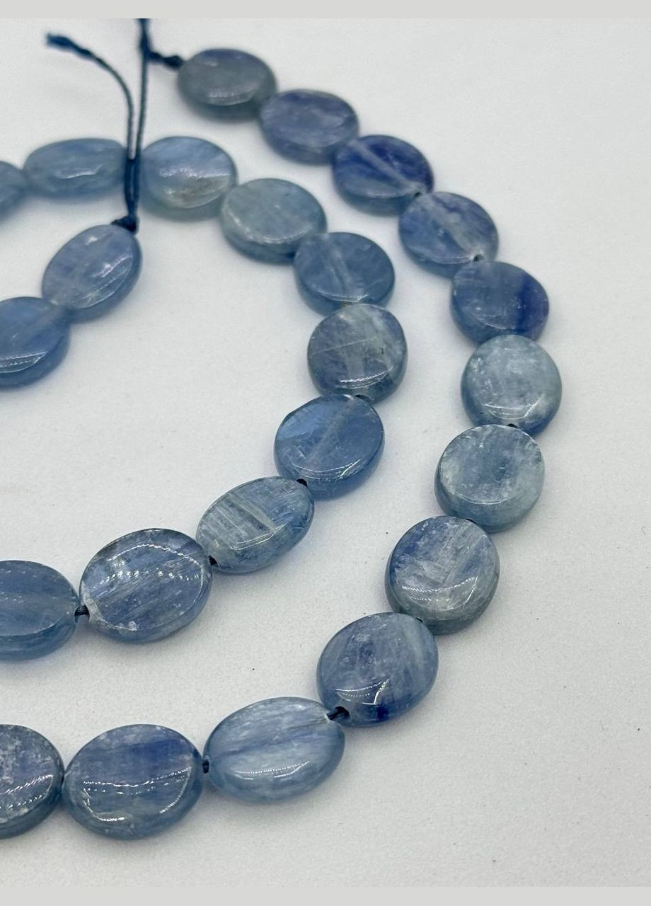 Кіаніт на нитці без застібки 12*10 мм 40 см Синій No Brand (337510777)