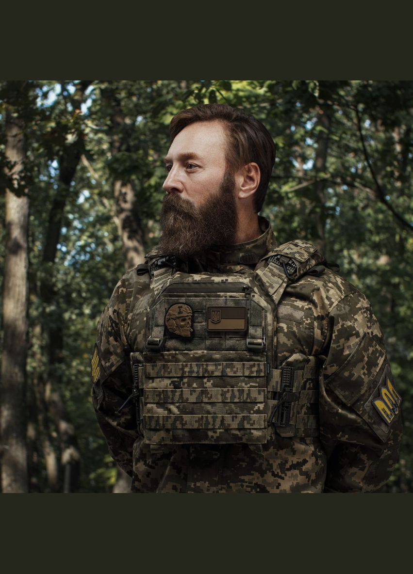 Бронежилет 3 класса (PRO). Вес 3.2 кг. Полиэтиленовые плиты 1.38 кг. Пиксель (мм-14) Ukrarmor (333721751)