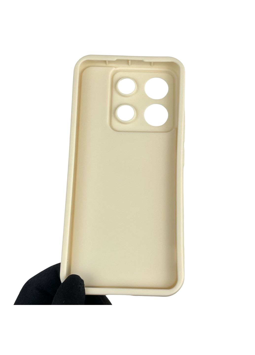 Чохол силіконовий Soft Touch з 3D принтом для Redmi Note 13 Pro 5G молочний (Повний захист камери) Xiaomi (370671517)