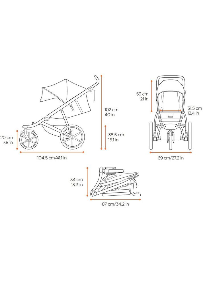 Дитячий візочок Urban Glide2 Alu/ Majolica Blue TH 10101943 Thule (316615788)