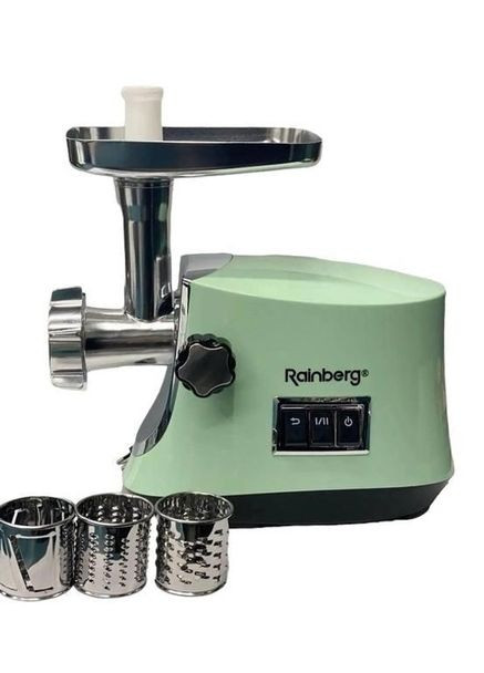М'ясорубка 3 в 1 електрична 2272 з реверсом та насадками для шинкування та ковбас кеббе 3800вт Rainberg (305743934)
