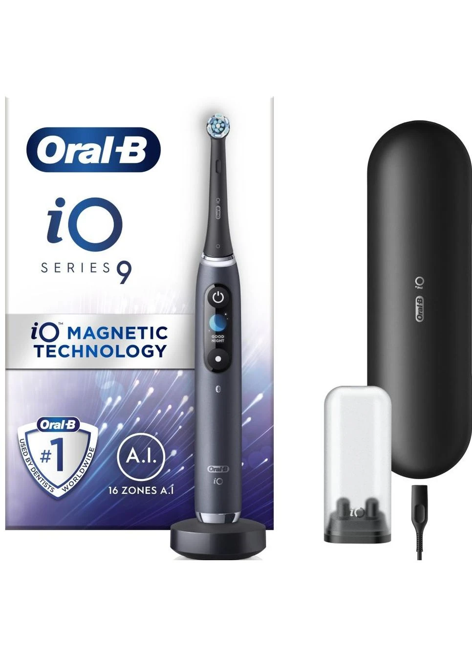Электрическая зубная щетка iO Series 9N IOM9.1B2.2AD Black Onyx + чохол (4210201449485) Oral-B (401134790)