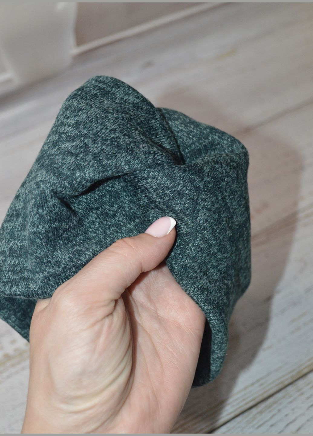 Повязка чалма на голову широкая теплая материал ангора No Brand (358204288)