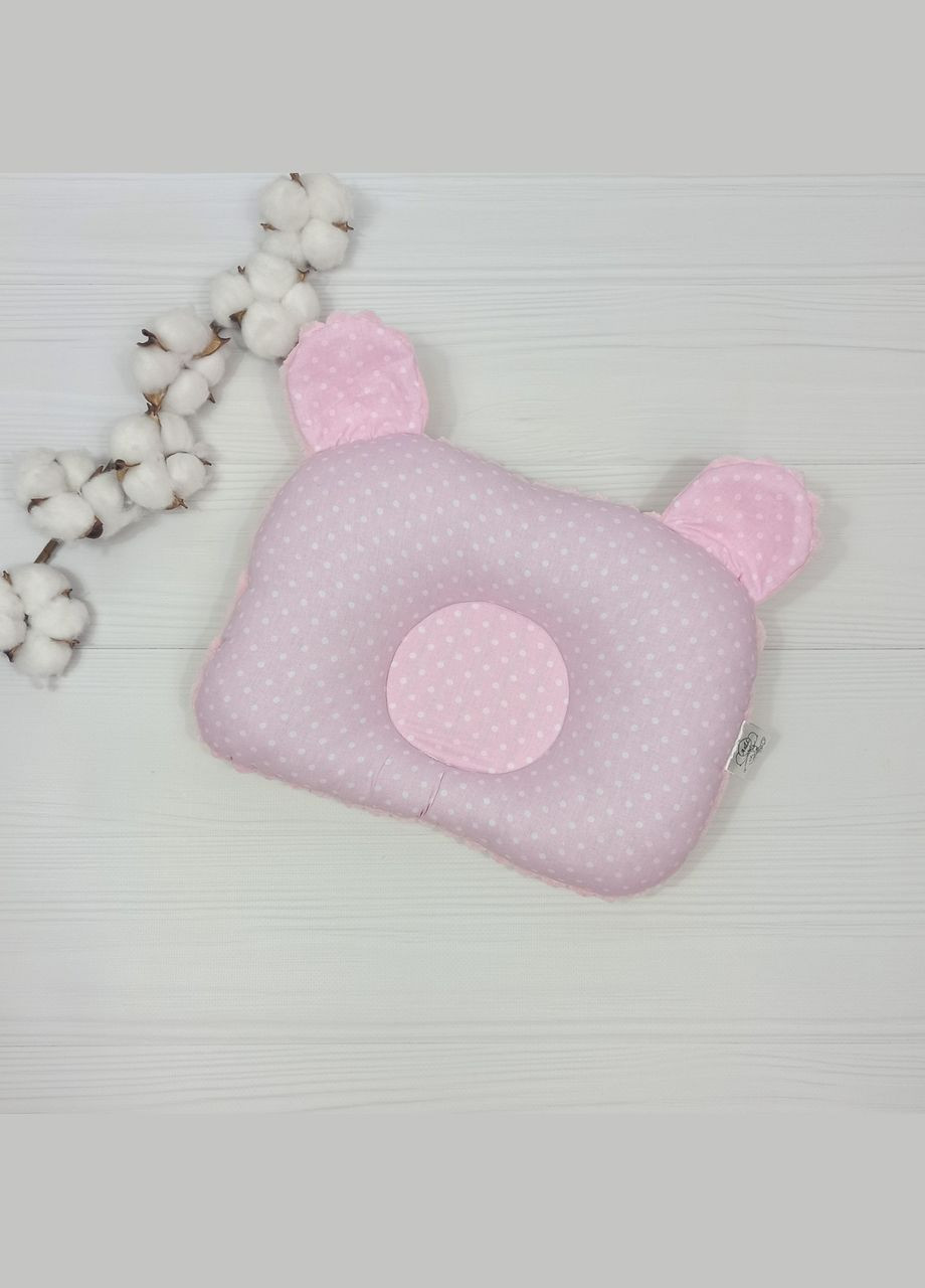 Подушка дитяча ортопедична a.l.babybox Горох 24x32 Рожевий No Brand (308389205)