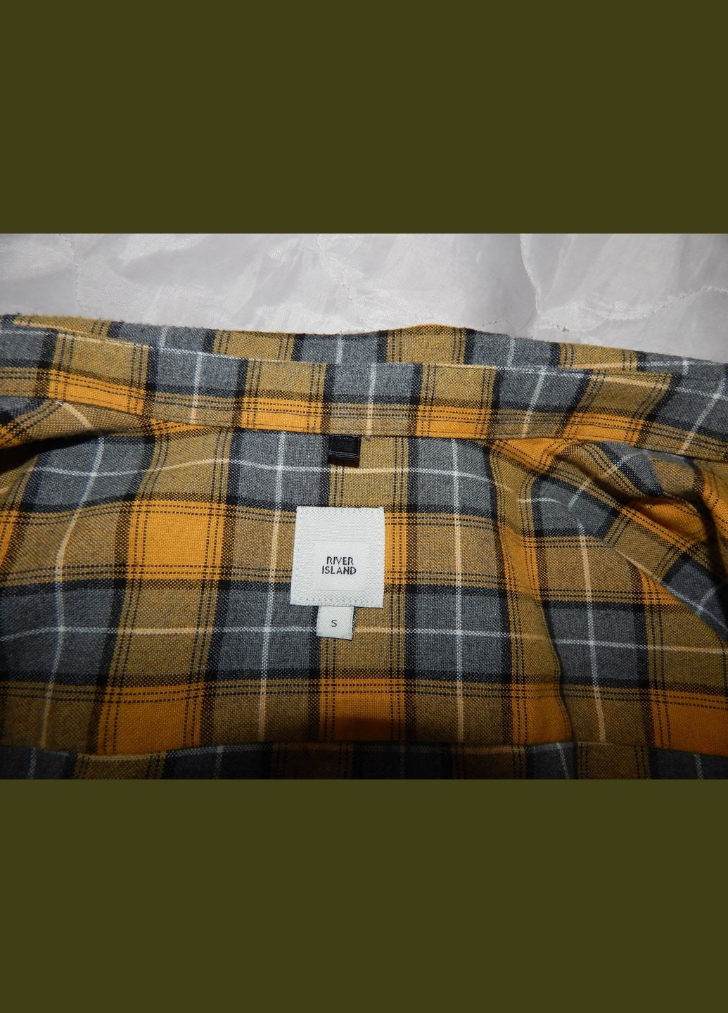 Желтая рубашка в клетку River Island