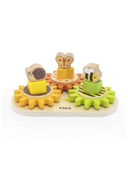 Розвивальна іграшка Звірята на шестернях () Viga Toys 44690 (369619673)