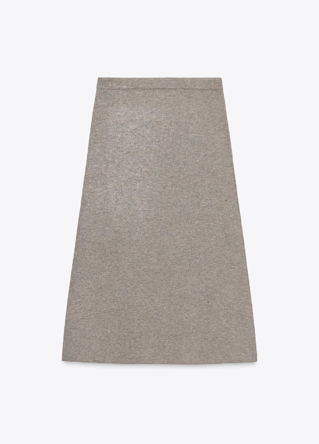 Светло-серая однотонная юбка Zara