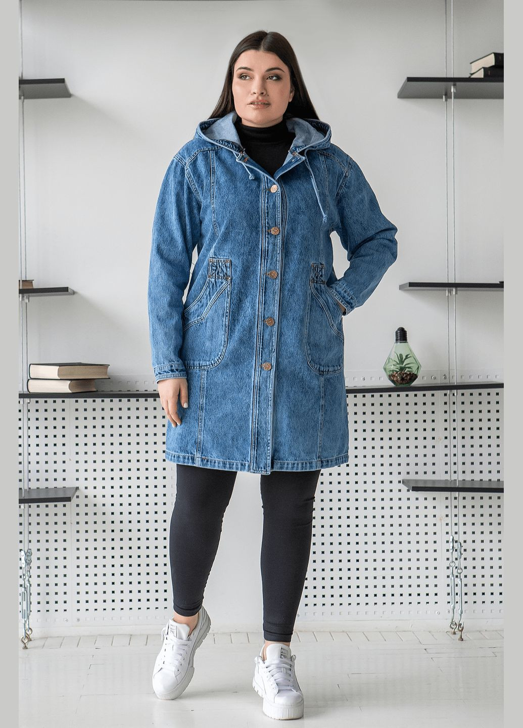 Голубая демисезонная демисезонная джинсовая куртка-ветровка вд-8 MioRichi