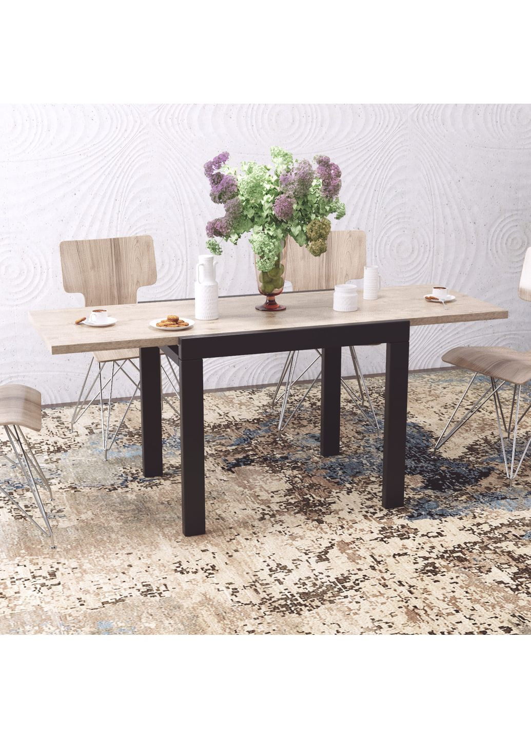 Стол-трансформер Kors 680x760x890 Дуб сонома/Венге (TB17130000200) Art In Head (337309079)