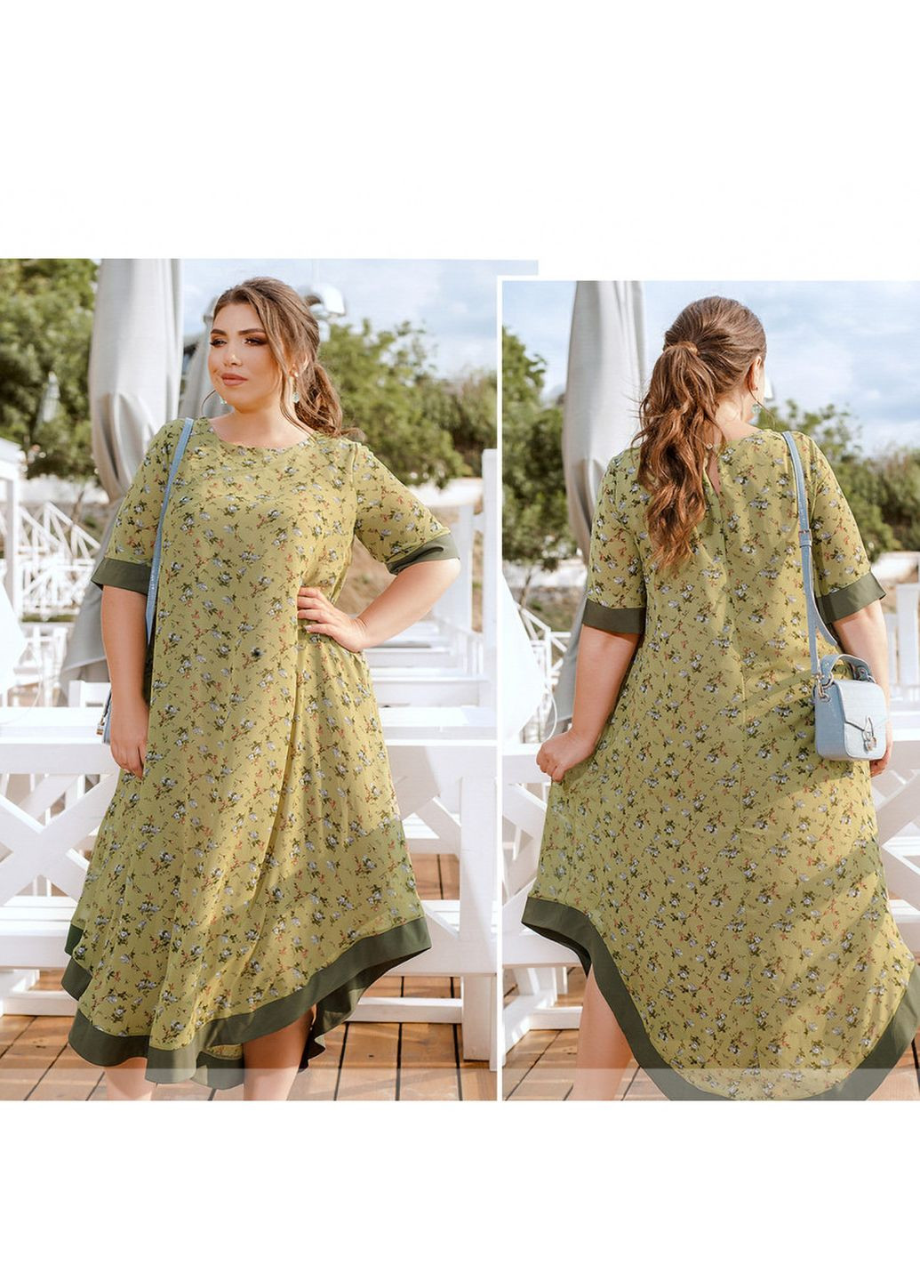 Оливкова сукня Liton