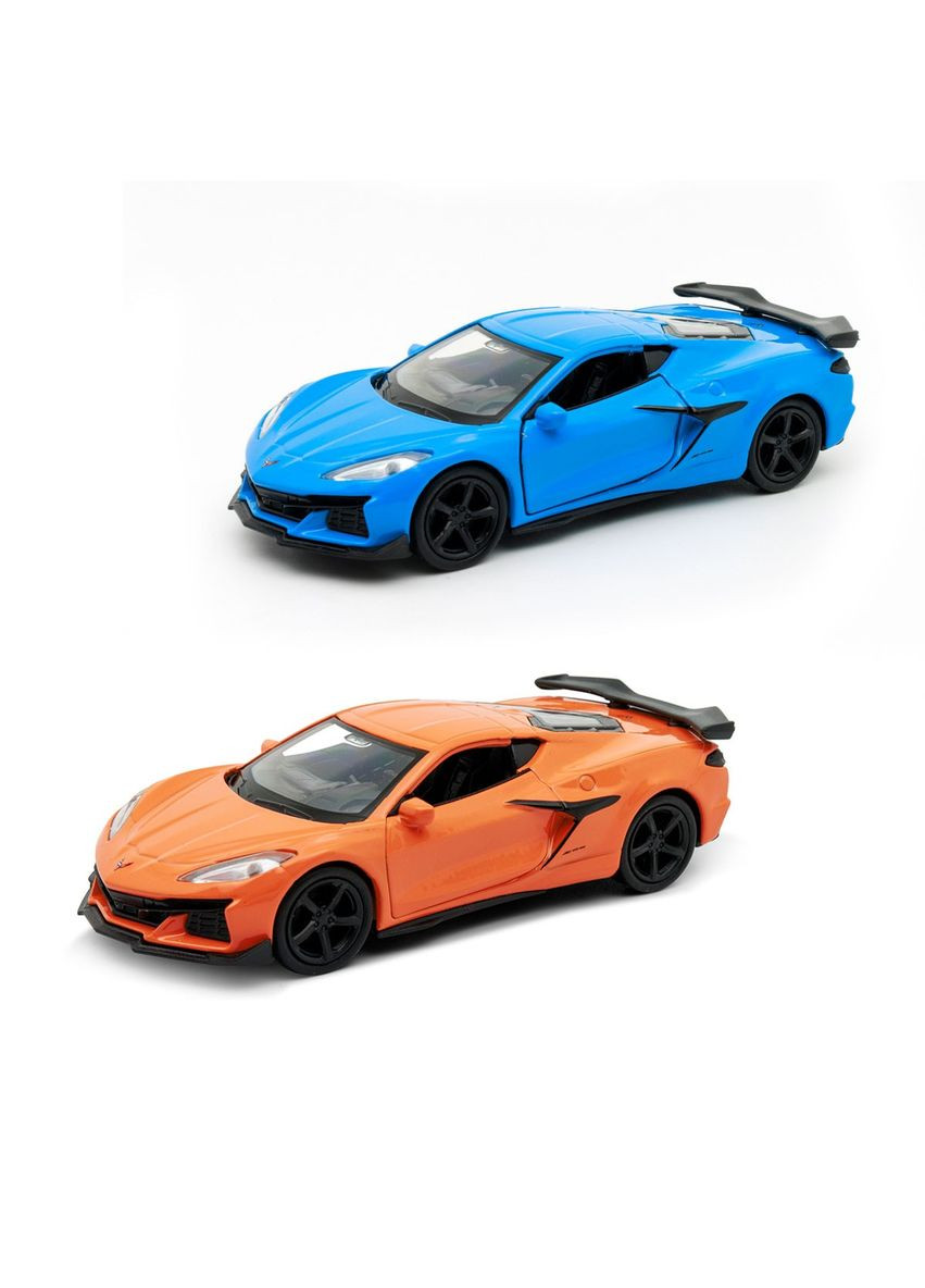 Автомодель - CHEVROLET CORVETTE Z06 2023 (помаранчевий, світло-блакитний) TechnoDrive (314984235)
