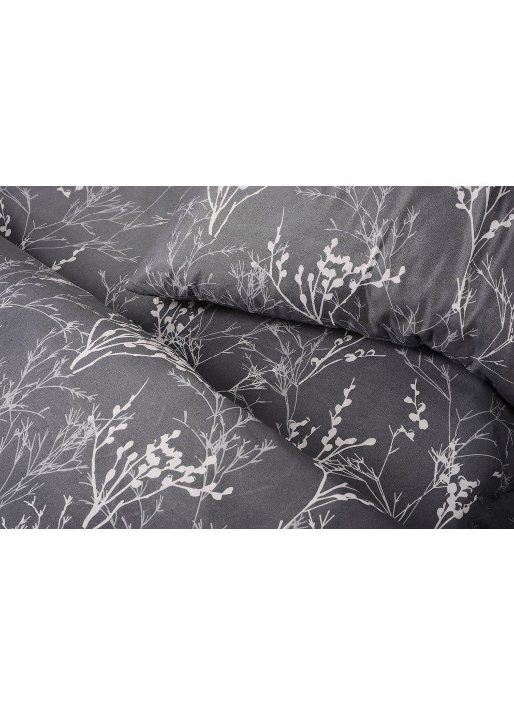 Комплект постельного белья Двуспальный 180х220 см Branch Grey WY23-675-2-3 Soho (373414551)