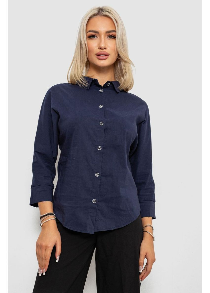 Синяя блуза классическая, 230r100-4 Ager