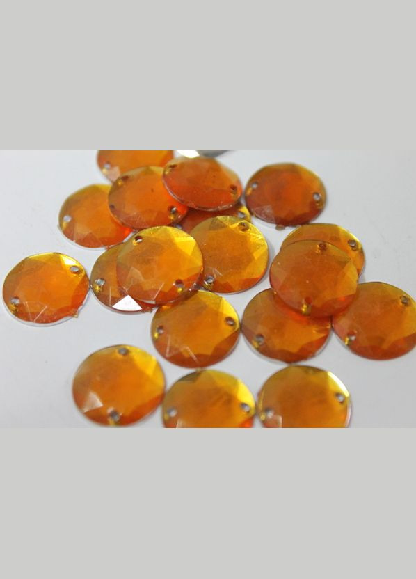 Камені пришивні Коло маленьке 14мм/30шт Помаранчевий FROM FACTORY IFX (339105160)