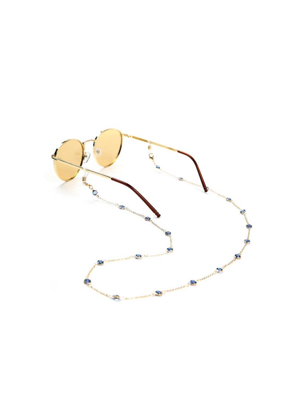 Ланцюжок для окулярів металевий з синійми камінцями LuckyLOOK 776-326 (332944420)