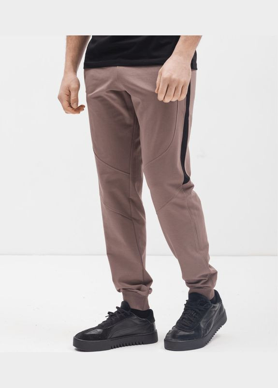 Коричневые демисезонные зауженные брюки Hector