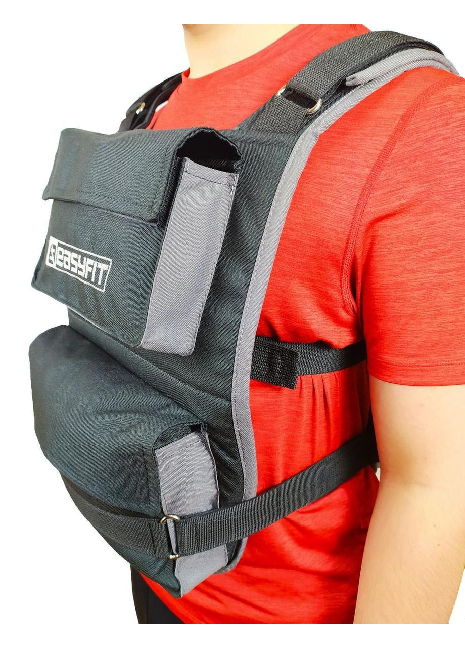 Жилет-обтяжувач до 20 кг набірний з філерами EasyFit (362440992)