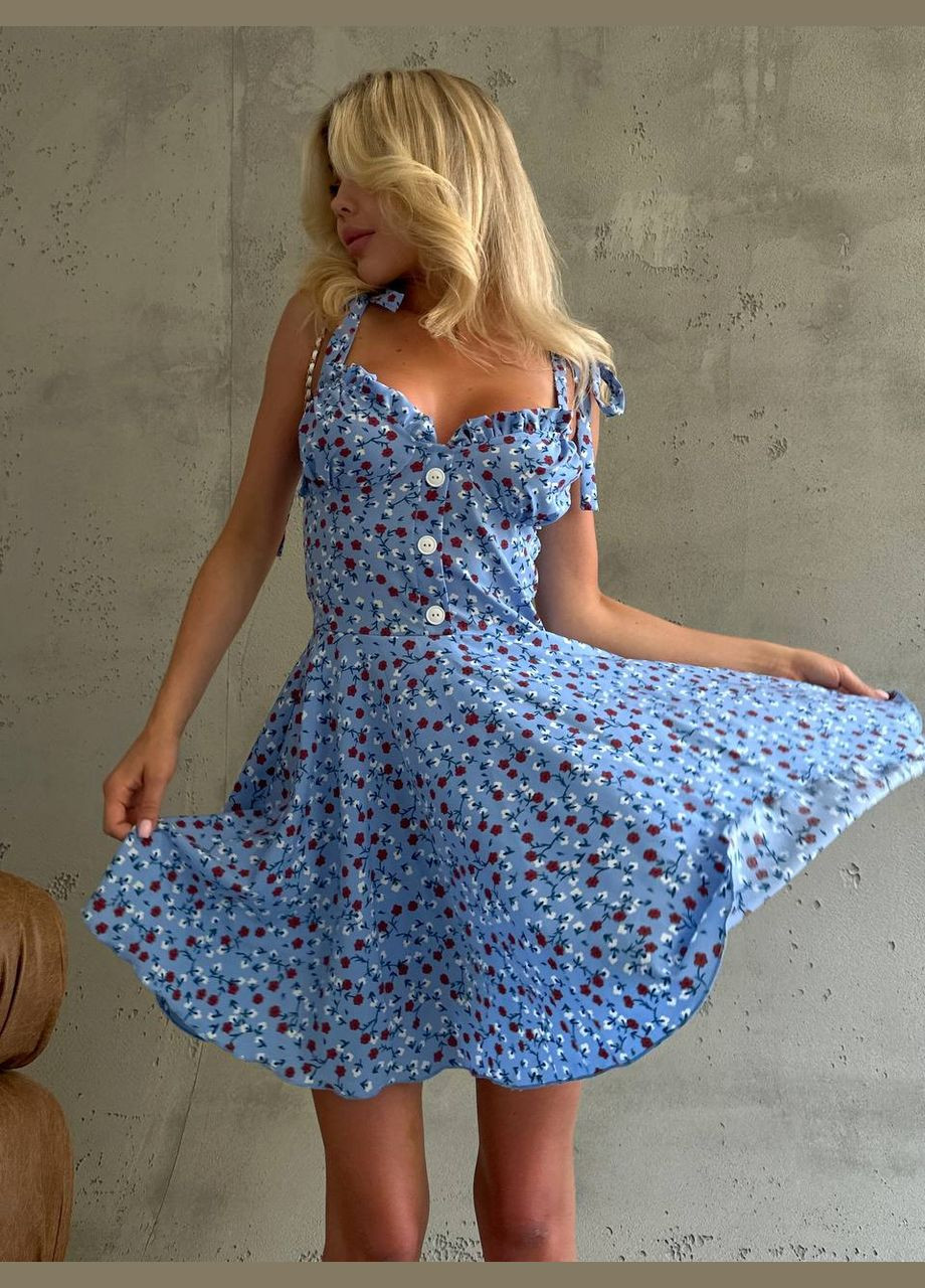 Голубое праздничный платье No Brand