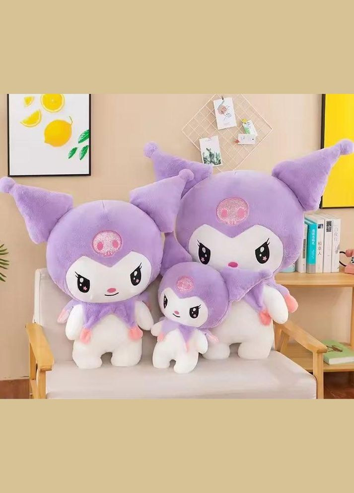 М'яка дитяча іграшка Куромі аніме 30 см, плюшева іграшки для дітей Kuromi Hello Kitty фіолетова Kiki (313442963)