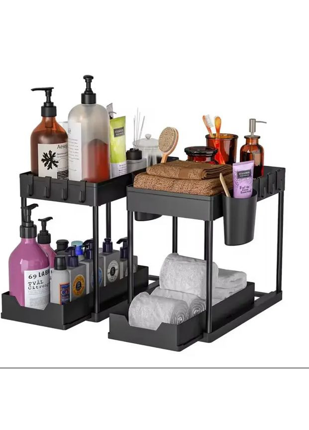 Органайзер двухуровневый с выдвижным ящиком для хранения и крючками Furminator (363833603)