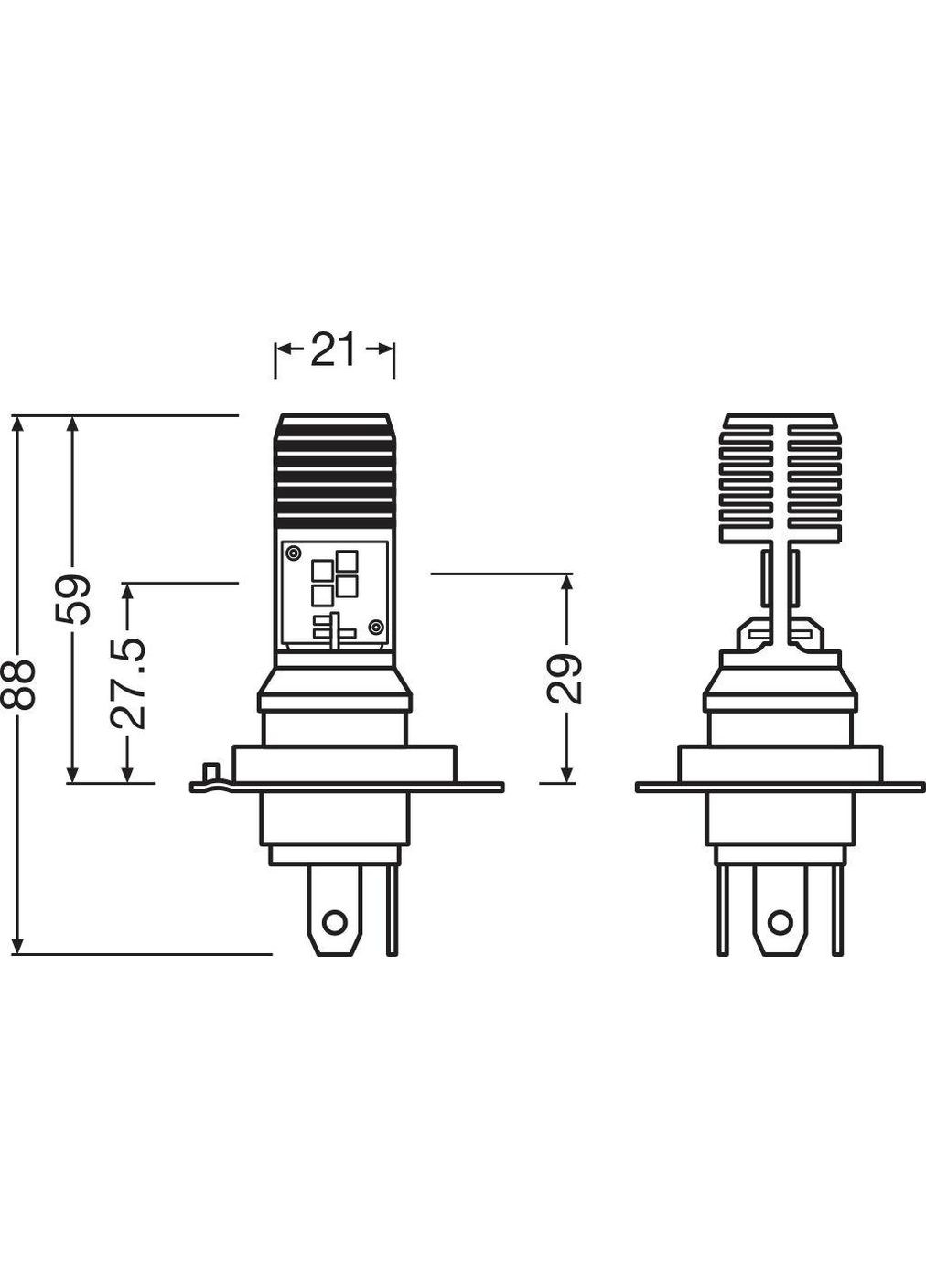 Автолампа світлодіодна HS1 LED 12V 5/5W 6000K PX43T / LEDRIVING® HLM EASY / COOL ХОЛОДНЕ-БІЛЕ / 1 ШТ. White (355340468)