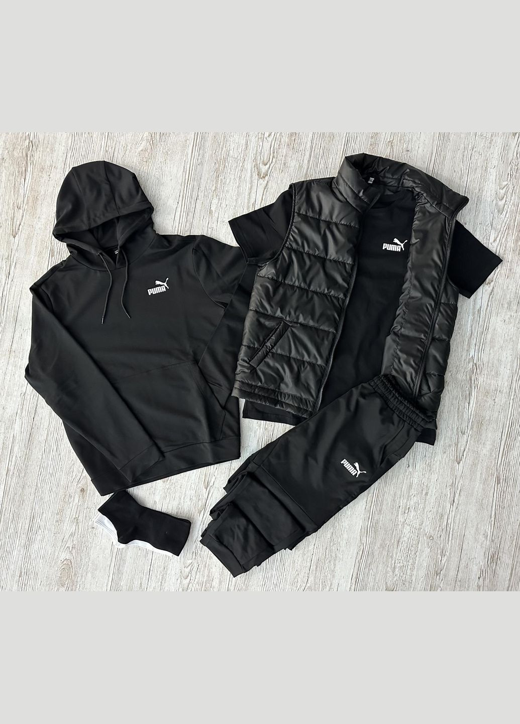 Набор 5в1 Пума (футболка Черная) No Brand (327251551)