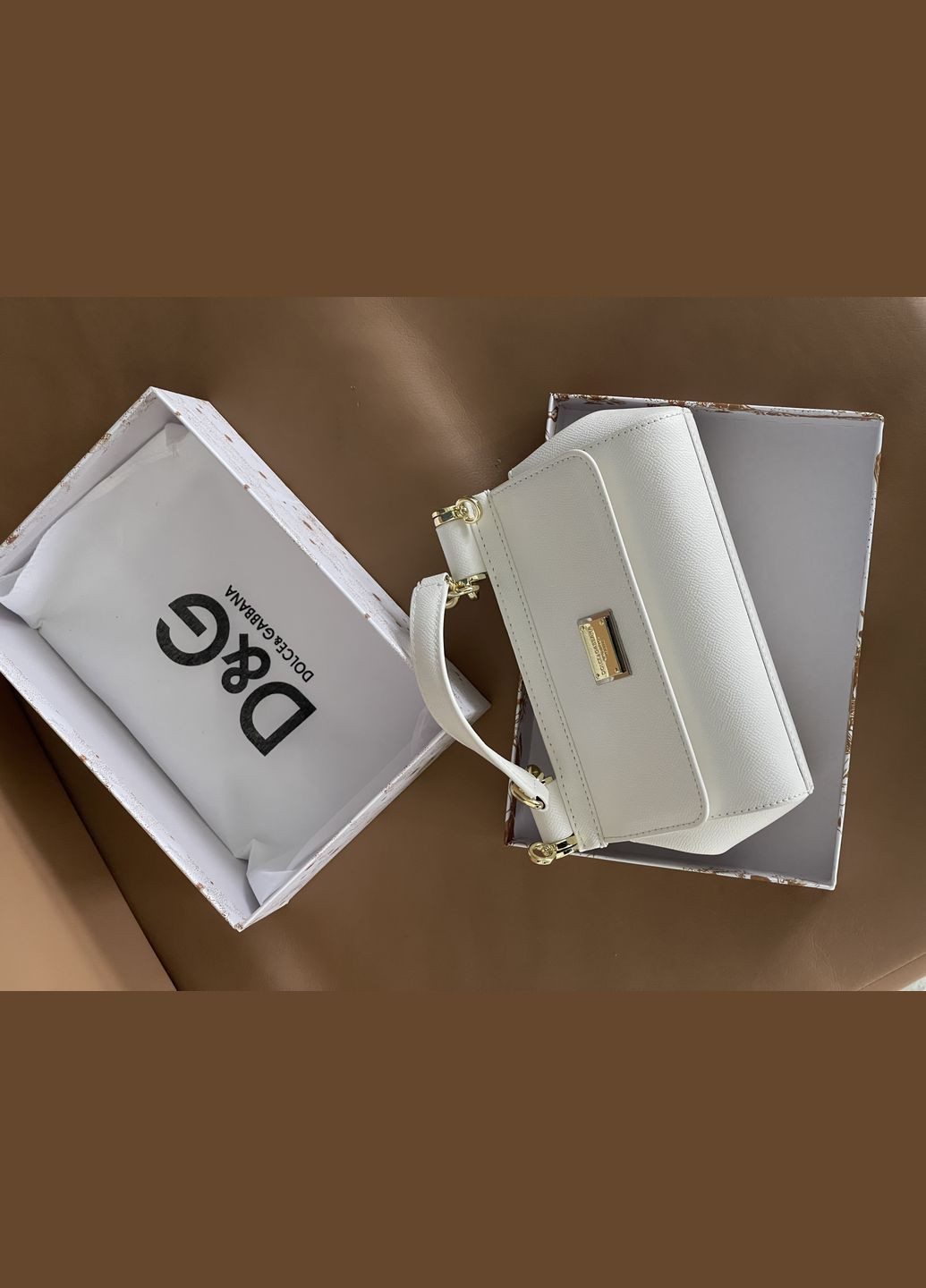 Сумка Дольче Габана Sicily - Premium белый 19см No Brand (322394075)