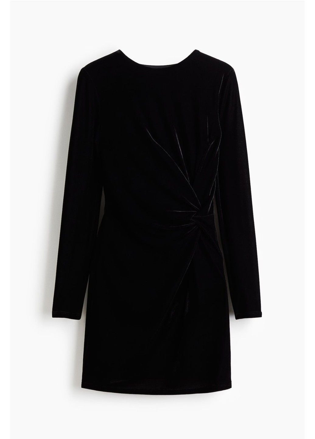 Черное коктейльное женское трикотажное приталенное платье н&м (58721) xs черное H&M