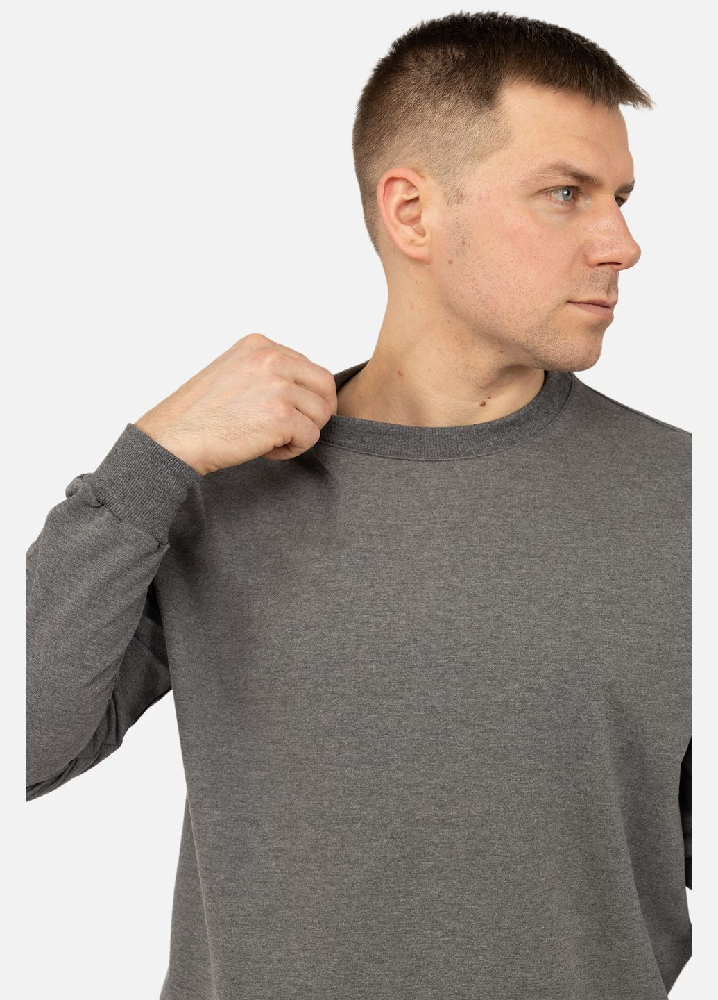 Темно-серый свитшот мужской цвет темно-серый цб-00266202 Yuki (316679327)