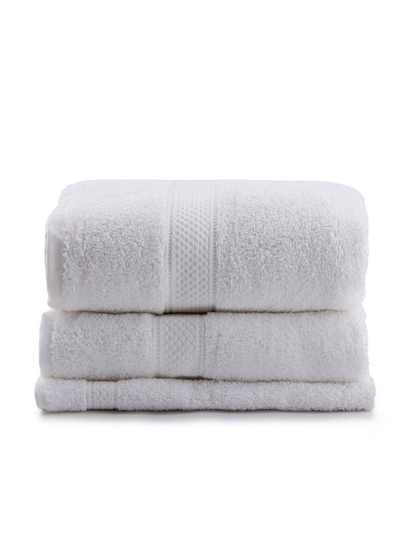 Набор турецких полотенец для ванной 3 шт (140x70 см, 100x50 см, 55х30 см ) TURComFor белый