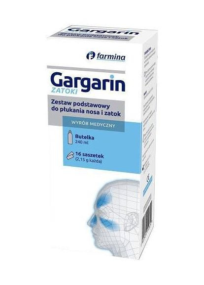 Набор для промывания носа, Gargarin, 16 пакетиков + бутылка Farmina (368851273)