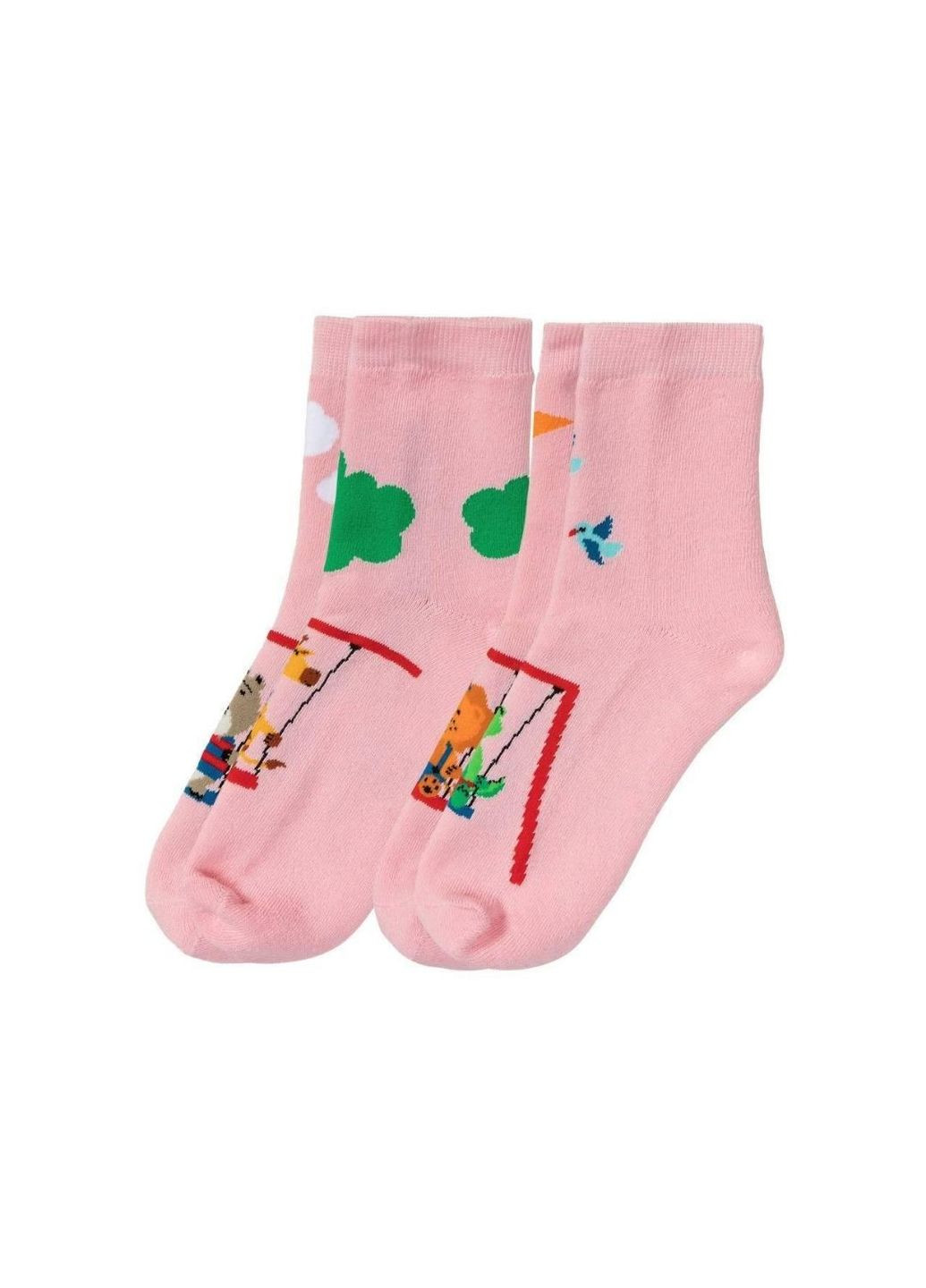Розовые носки детские махровые 2 пары для девочки ! розовые (24101610) Pepperts рисунки (370372471)