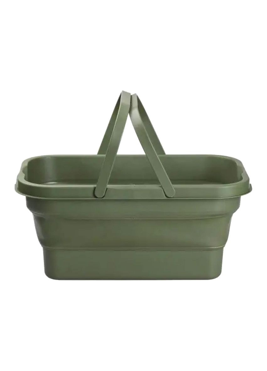 Складаний кошик для пікніка з кришкою столиком 15 л зелений для кемпінгу переносний кошик ProDobro (364193306)