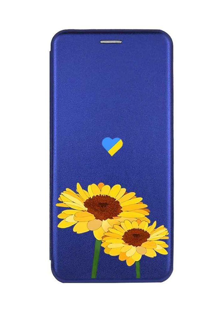 Чохол-книжка з малюнком для Samsung Galaxy A24 (A245) Синій:: Жовті квіти (принт 364) G-Case (360682622)