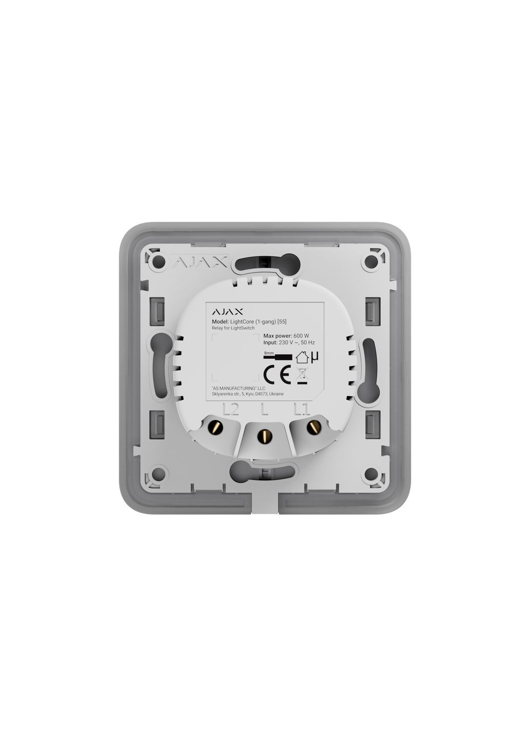 Реле для одноклавішного вимикача LightCore (1-gang) Ajax (315435492)
