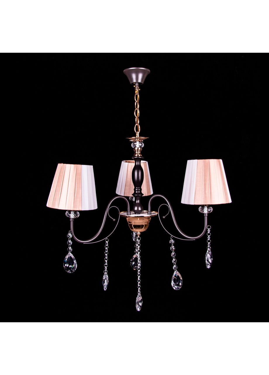 Классическая люстра с абажурами на 3 лампочки NH5268/3/COFFEE+FGD No Brand (352229509)