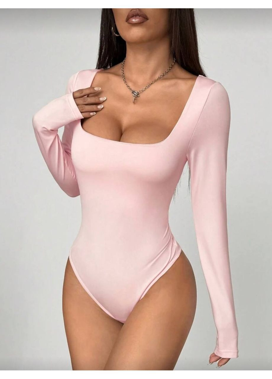 Женское боди с длинным рукавом и квадратным вырезом. MonCher (365776630)