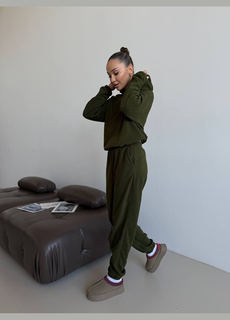 Базовый флисовый костюм с худыми и джогерами Adelante (316354757)