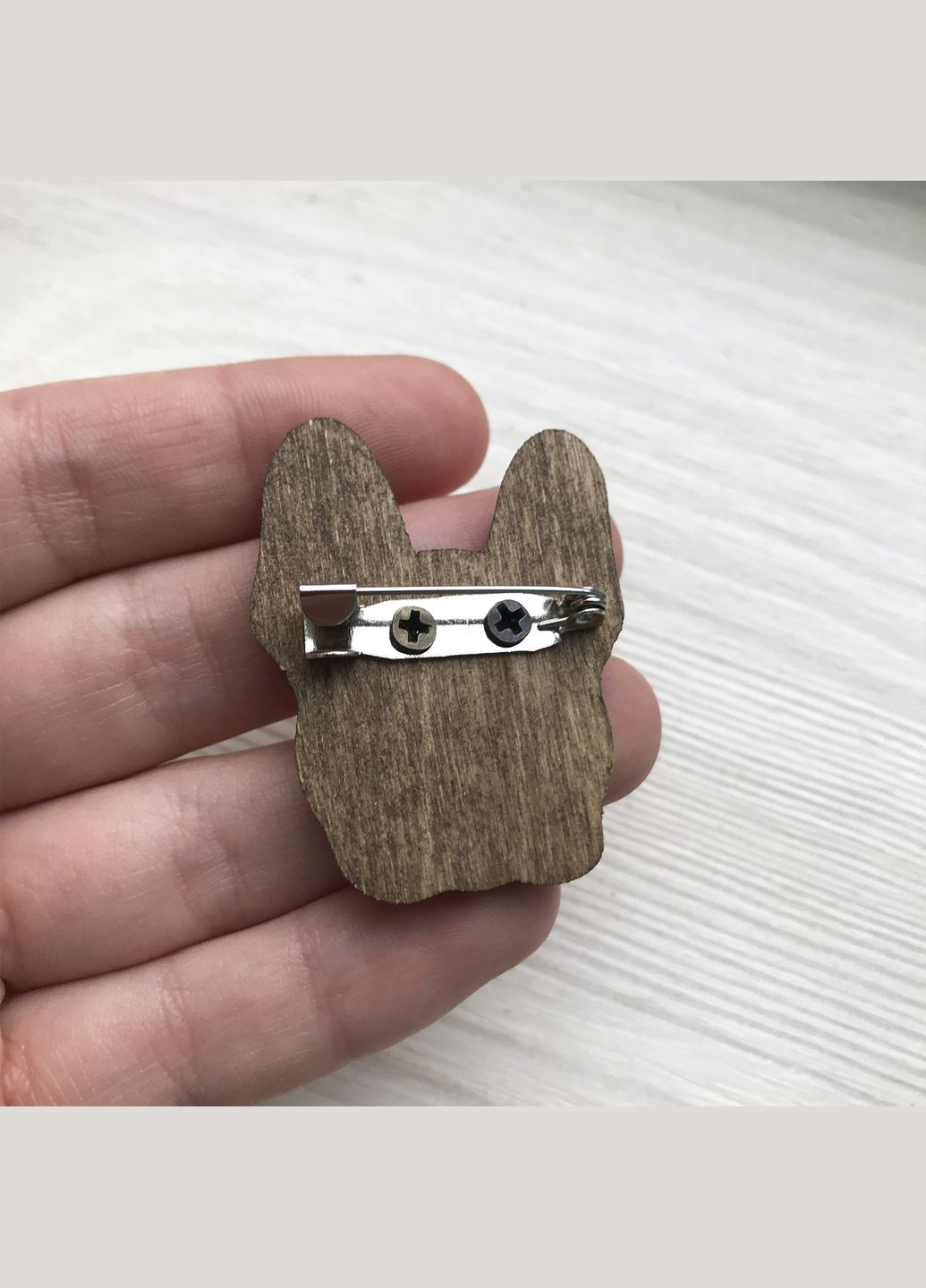 Деревянный значок "Черный французский бульдог" Cozy-Up (291162006)