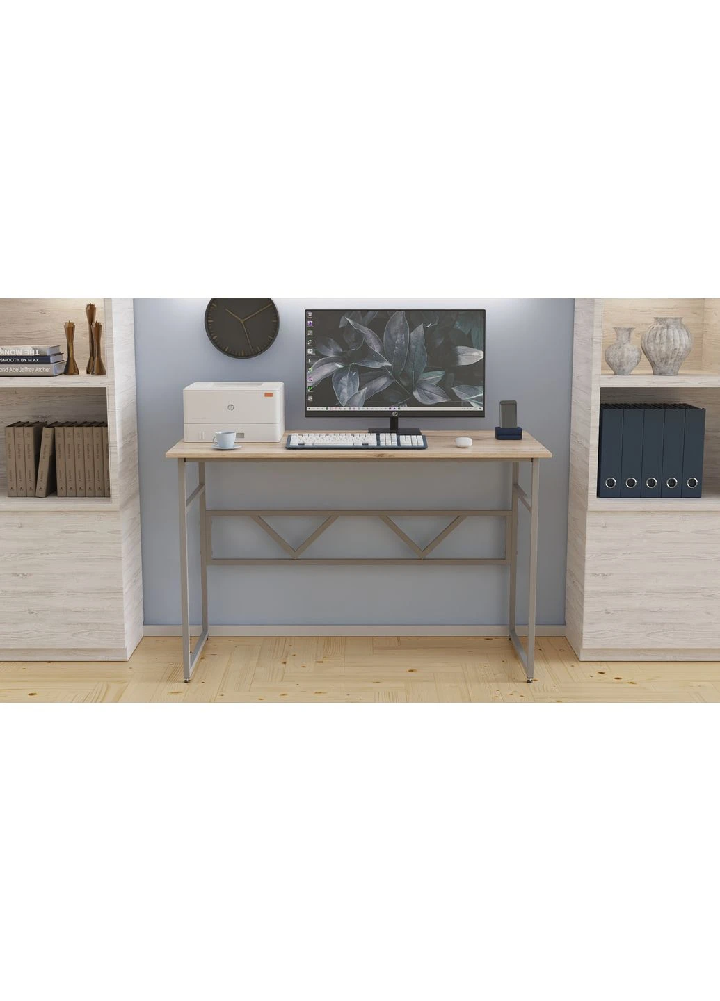 Компьютерный стол Райан 75x140x70 серый ДСП 16мм (FRD-101644) Ferrum-decor (353501222)