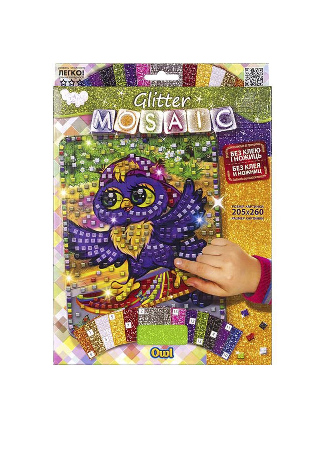 Набір для творчості "Блискуча мозаїка" колір різнокольоровий ЦБ-00207615 Danko Toys (314800358)