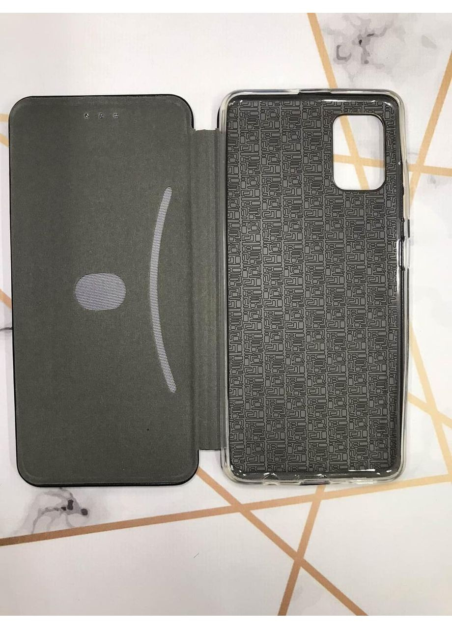 Чохол-книжка чорний з малюнком на Samsung Galaxy A51 (2020) Котик акула (принт 378) CASE CONTROL (360687862)