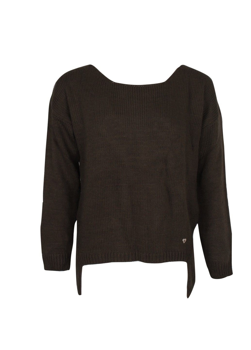 Коричневый женский свитер Please