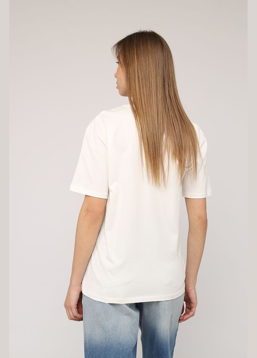 Футболка з коротким рукавом жіноча колір молочний CB-00275554 Crep - (330223201)