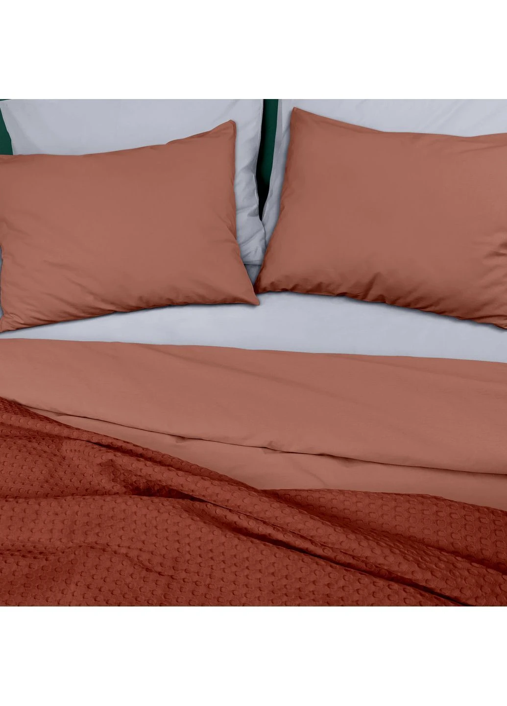 Плед покрывало Сinnamon Waffle Weave 110х140 см Коричневый Cosas (387619643)