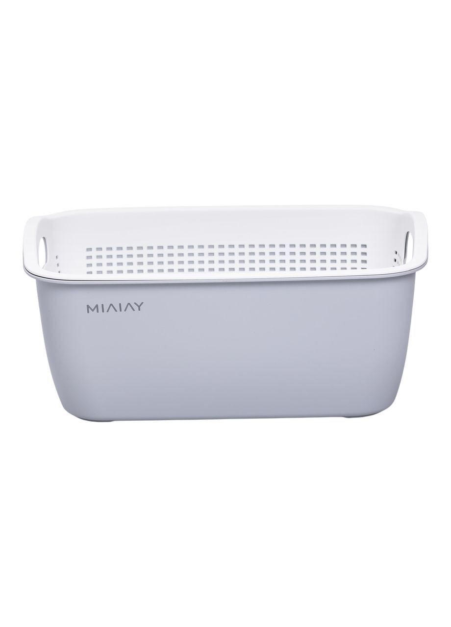 Корзина-друшлак 2 в 1 для мытья овощей, фруктов и зелени 32×23×13 (см) HP-45-5W Yiwu (366449119)