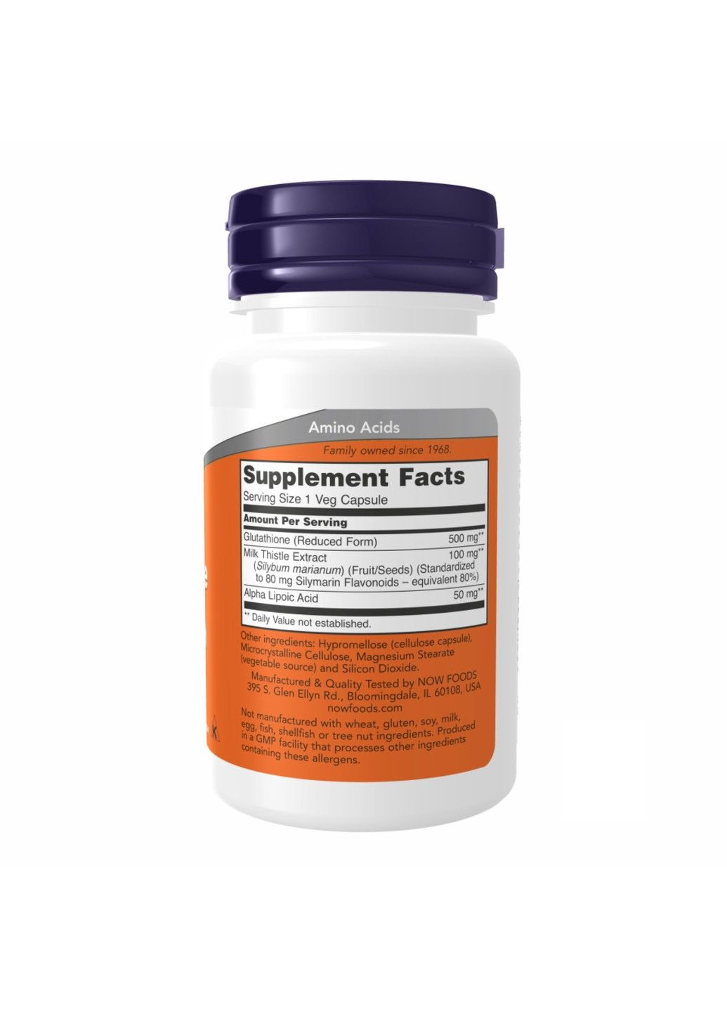 Глутатион, 500 мг, 30 вегетарианских капсул Now Foods (347600970)