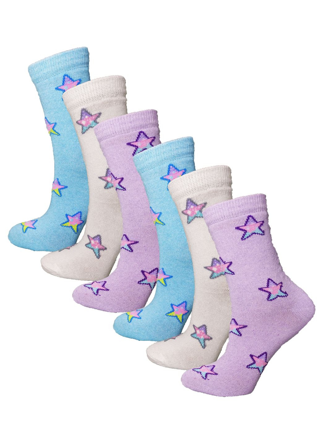 Комбіновані шкарпетки жіночі 6 пар житомир ws 214/6 р.36-40 XTeam зірки (351581671)