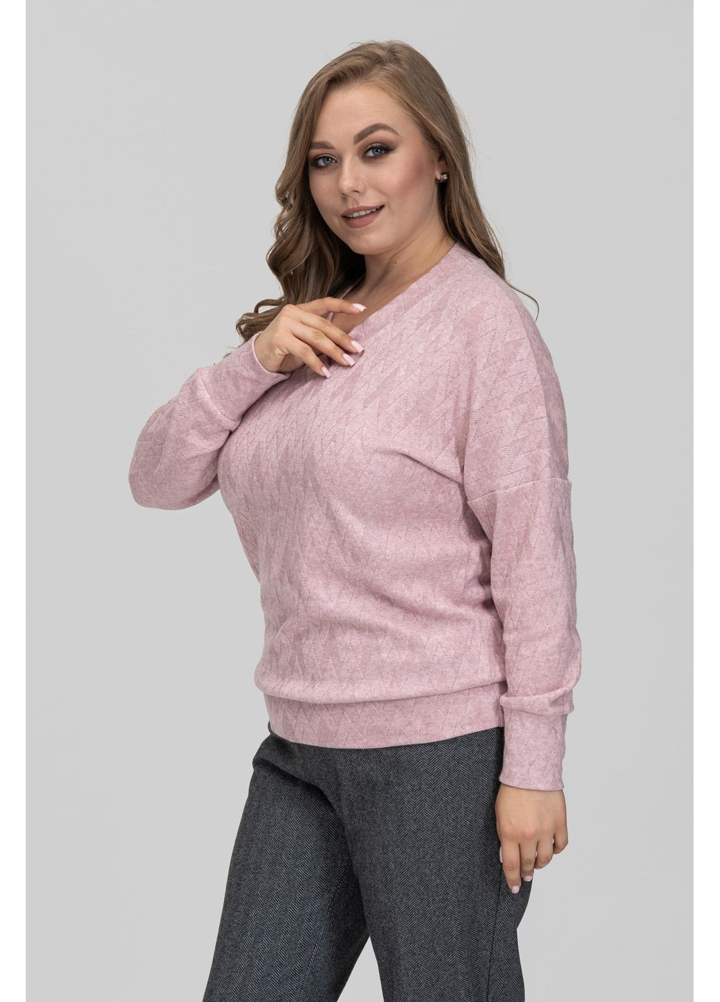 Розовый демисезонный женский свитер из ангоры мелисса all posa (ap102600p) A'll Posa